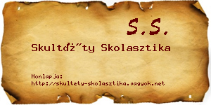 Skultéty Skolasztika névjegykártya